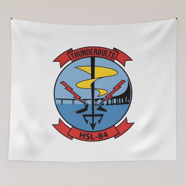 Item preview, Official Heritage Insignia of Helicopter Anti-Submarine Squadron Light Eighty-Four (HSL-84) "Thunderbolts" designed and sold by CharlieDesings.