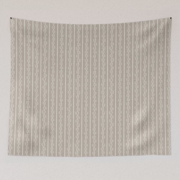Item preview, Neutral Wavy Floral Stripe Pattern designed and sold by KelseyNY.