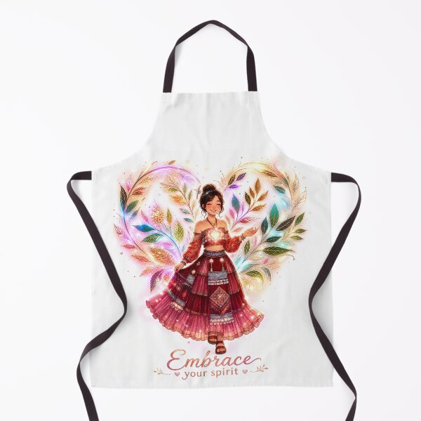 Item preview, Embrace Your Spirit Boho Anime Girl – Magical Heart Floral Art designed and sold by KireaDesigns.
