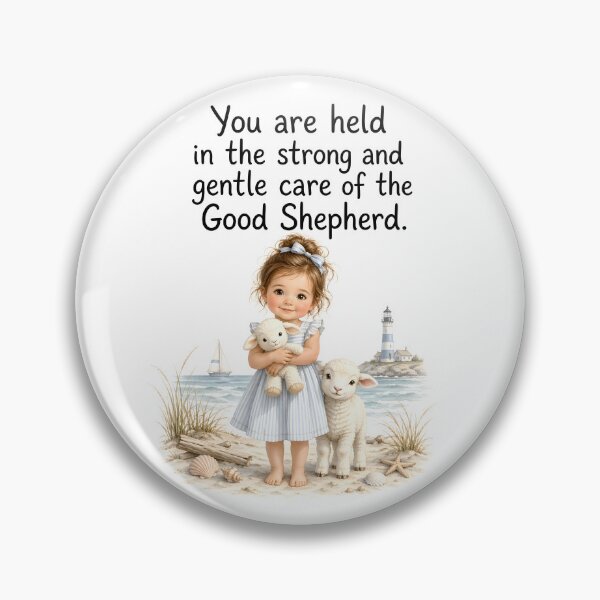 Item preview, Good Shepherd Christian Nursery Girl Lamb Beach Wall Art designed and sold by LoveNurseries.