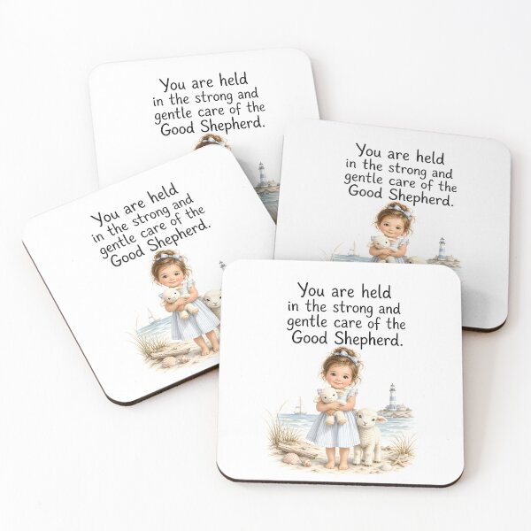 Item preview, Good Shepherd Christian Nursery Girl Lamb Beach Wall Art designed and sold by LoveNurseries.