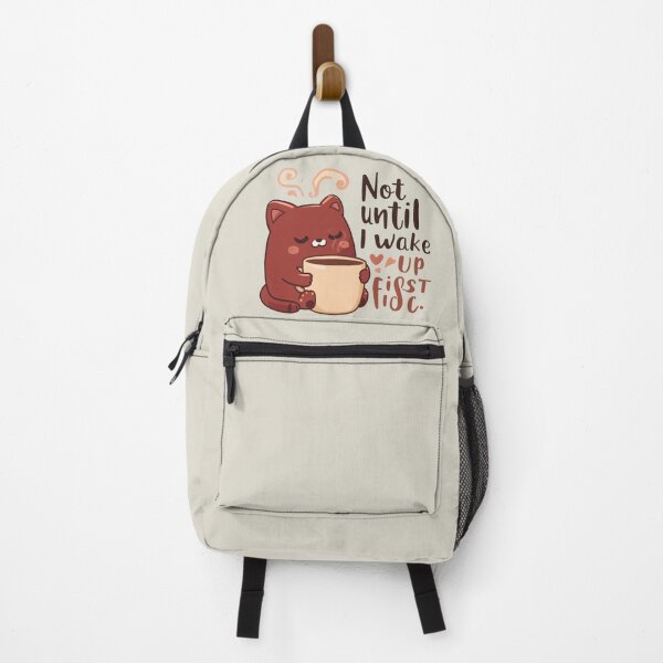Item preview, Cute Sleepy Cat Coffee Design – Not Until I Wake Up First Funny Morning Quote designed and sold by AbeiiStore.