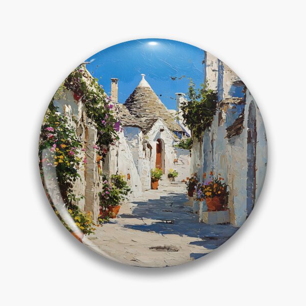 Item preview, Alberobello Trulli Village Sunlit Stone Lanes Puglia Italy designed and sold by daila70.