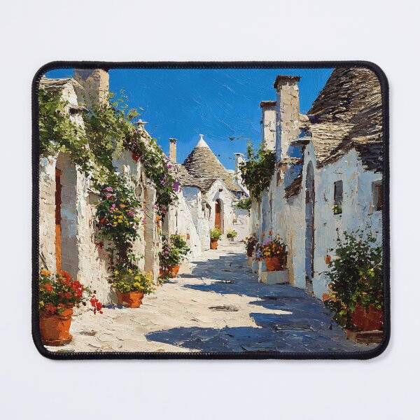Item preview, Alberobello Trulli Village Sunlit Stone Lanes Puglia Italy designed and sold by daila70.
