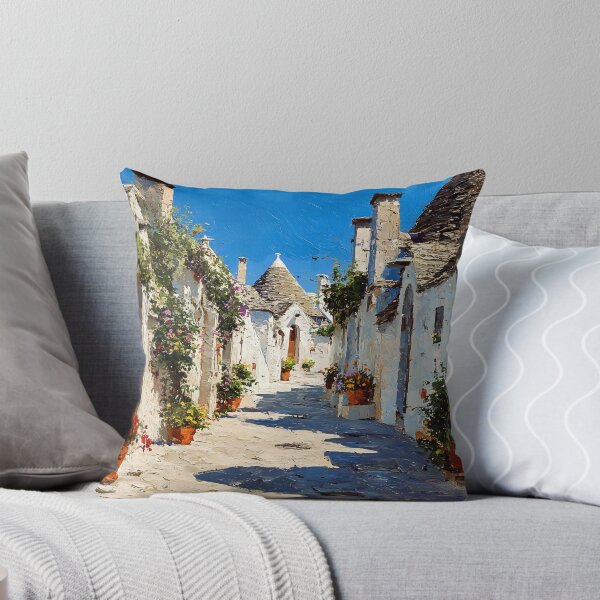 Item preview, Alberobello Trulli Village Sunlit Stone Lanes Puglia Italy designed and sold by daila70.