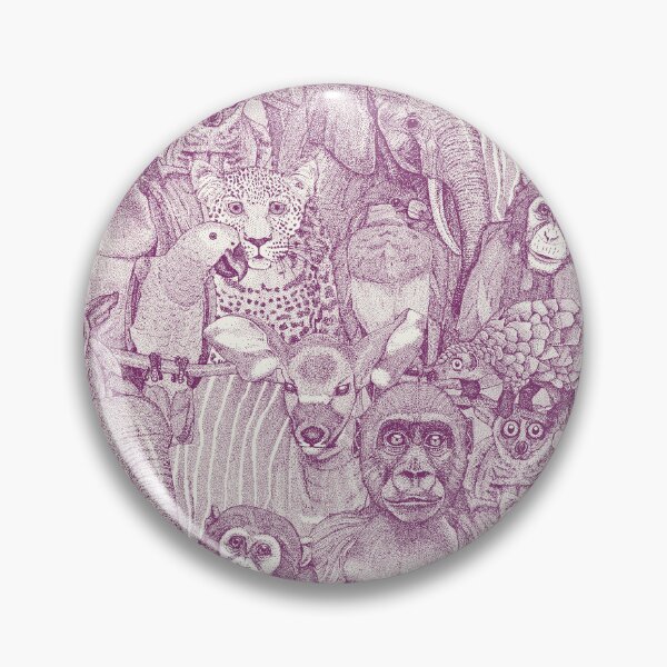 Item preview, just african jungle animals purple half pearl designed and sold by scrummy.
