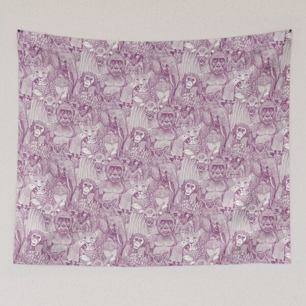 Item preview, just african jungle animals purple half pearl designed and sold by scrummy.