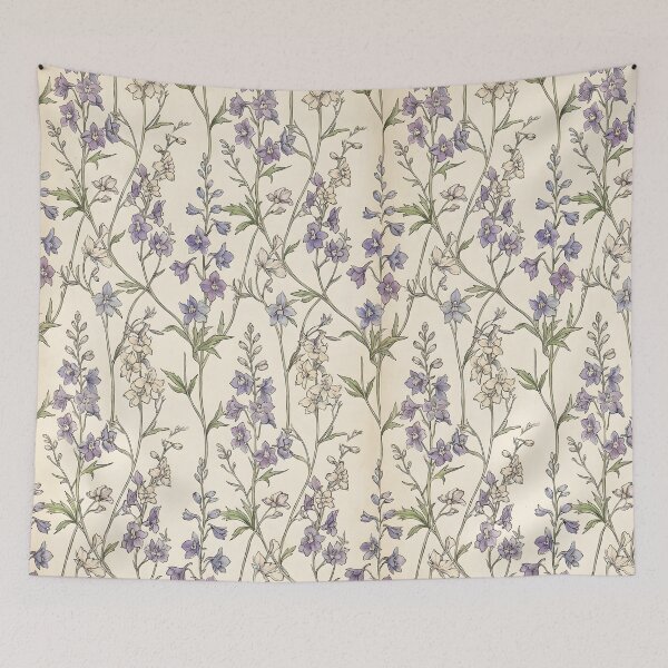 Item preview, Larkspur Botanical July Birth Flower designed and sold by TerryCoreCraft.