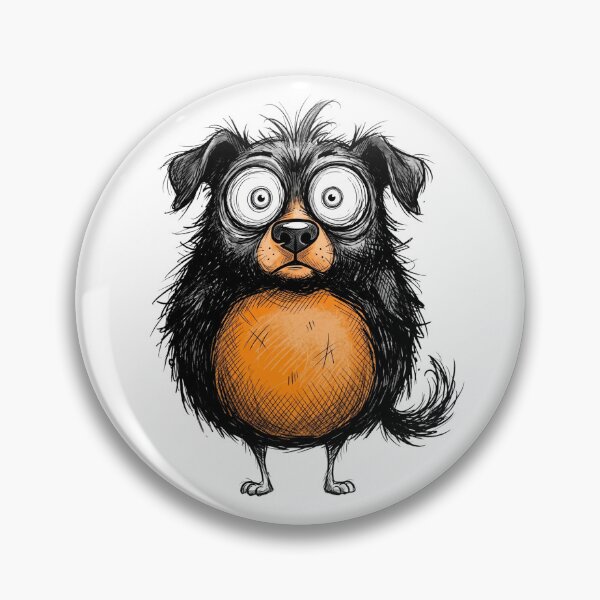 Item preview, Funny Big Eyes Dog Illustration– Cute Goofy Cat Meme Minimalist Design  designed and sold by ColorFlick.