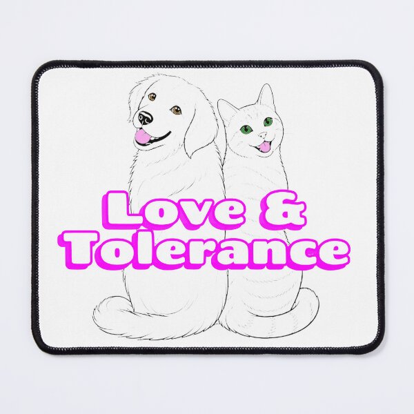 Item preview, Love and Tolerance Dog and Cat Illustration designed and sold by ulupono.