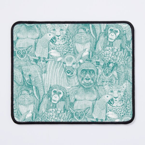 Item preview, just african jungle animals teal white designed and sold by scrummy.