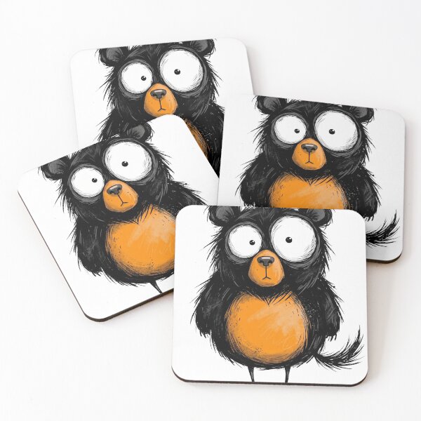 Item preview, Funny Big Eyes Bear Illustration– Cute Goofy Cat Meme Minimalist Design  designed and sold by ColorFlick.