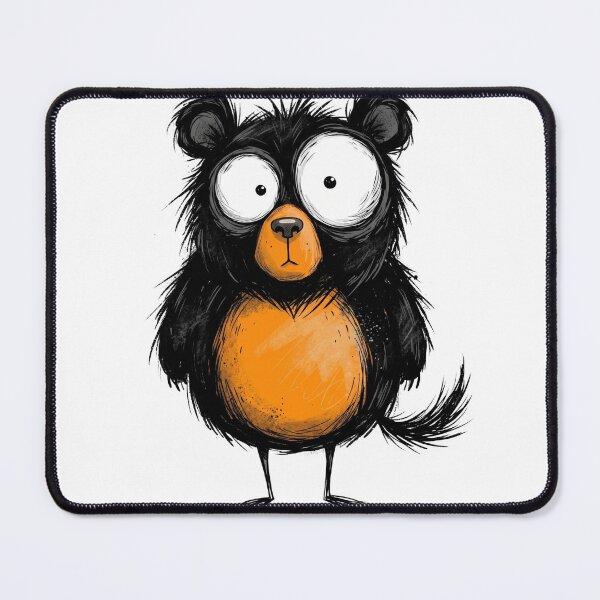 Item preview, Funny Big Eyes Bear Illustration– Cute Goofy Cat Meme Minimalist Design  designed and sold by ColorFlick.