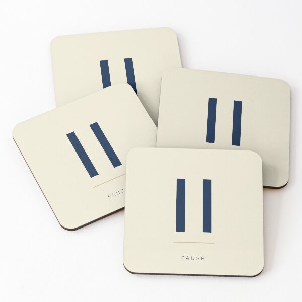 Item preview, Pause — minimalist pause symbol print designed and sold by BalancedCoNL.