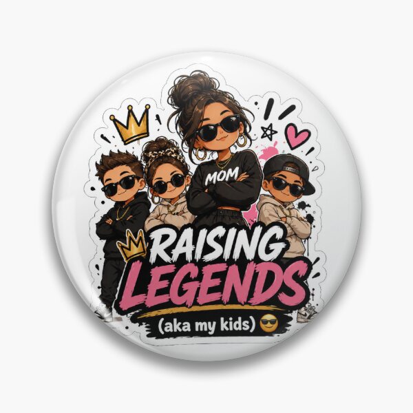 Item preview, Raising Legends (aka my kids) ? – Cool Boss Mom Streetwear Sticker designed and sold by Sidra digital art 8277237.