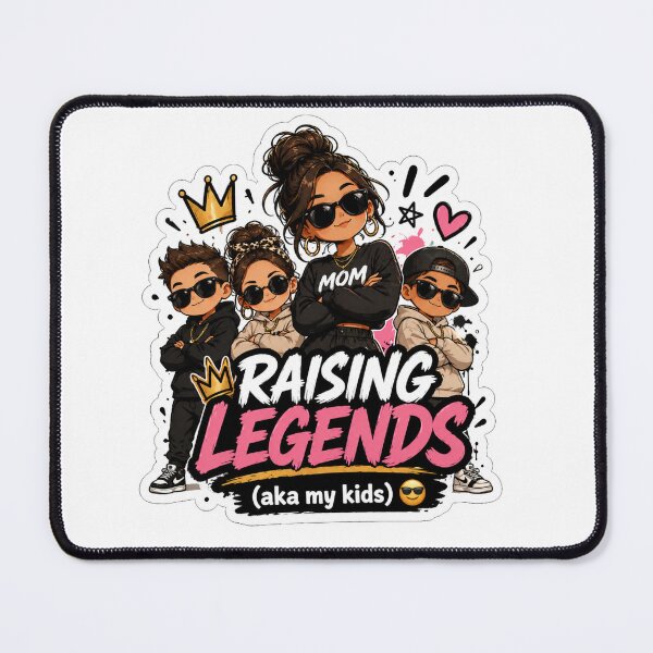 Item preview, Raising Legends (aka my kids) ? – Cool Boss Mom Streetwear Sticker designed and sold by Sidra digital art 8277237.