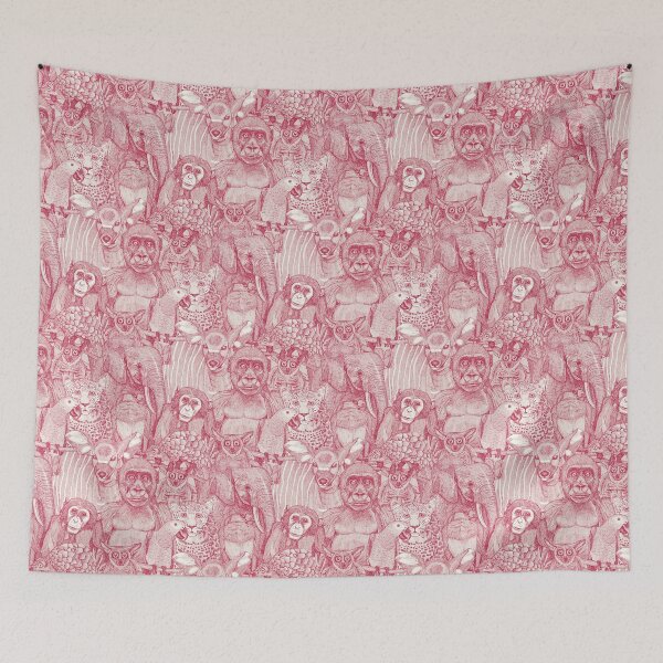Item preview, just african jungle animals viva magenta half pearl designed and sold by scrummy.