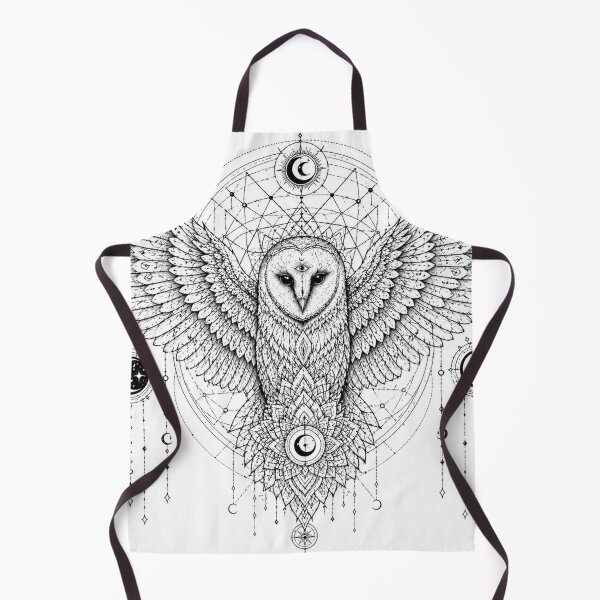 Item preview, Sacred Barn Owl Mandala Open Wings designed and sold by suryabumblee.