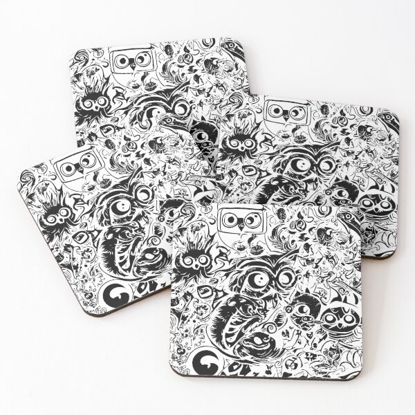 Item preview, Various owls birds doodle set. Collection of hand drawn cute owls night birds of various shapes and sizes showing faces designed and sold by ArtEventET.