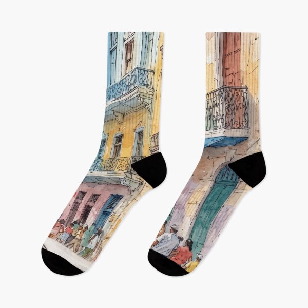 Item preview, Street scene from Havana designed and sold by sid1802.