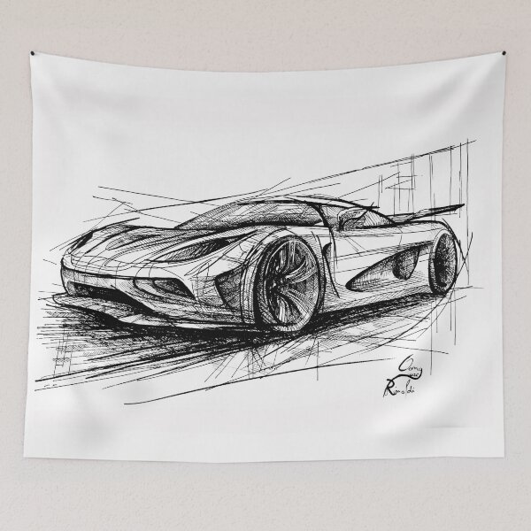 Item preview, Born to Break the Horizon, Ink on paper, A4, 2026 designed and sold by oanaunciuleanu.