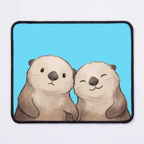 Item preview, Cute Otters Holding Hands - Significant Otters designed and sold by shellle in the ocean.