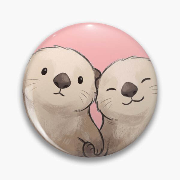 Item preview, Cute Otters Holding Hands - Significant Otters designed and sold by shellle in the ocean.