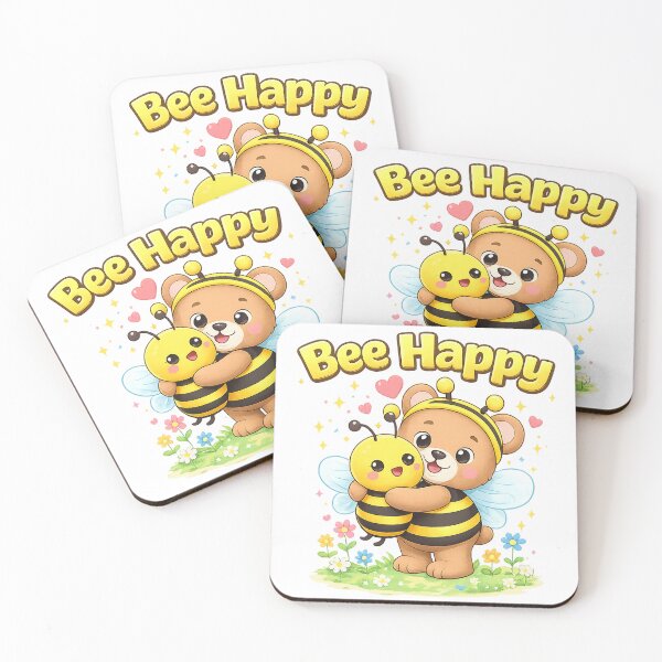 Item preview, Bee Happy Bear Shirt – Cute Kawaii Bee Animal Positive Design designed and sold by Clothes With Smiling Animals Walt Gral.