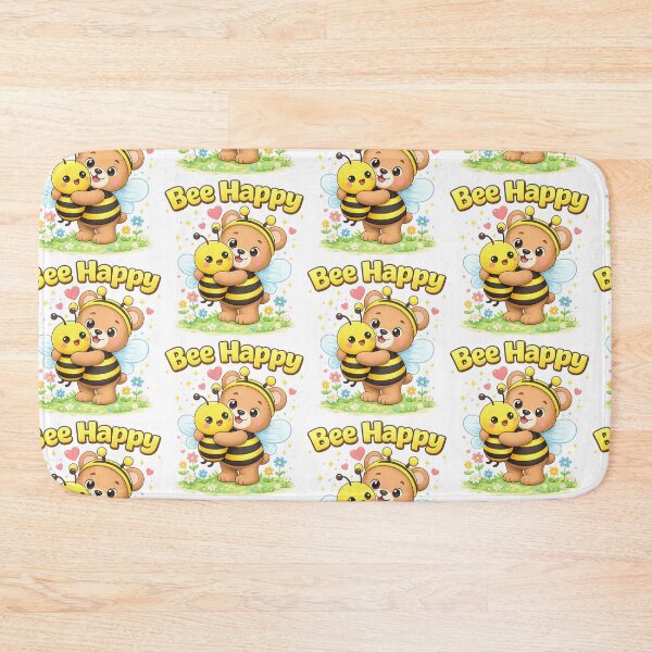 Item preview, Bee Happy Bear Shirt – Cute Kawaii Bee Animal Positive Design designed and sold by Clothes With Smiling Animals Walt Gral.