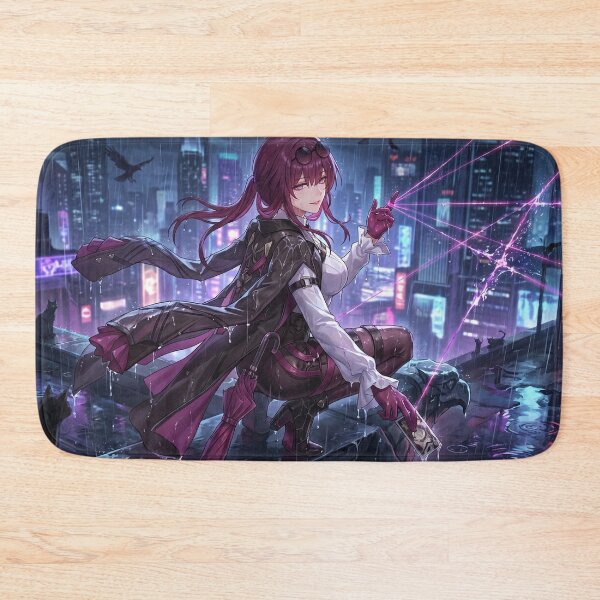 Item preview, Kafka // Honkai: Star Rail Illustration - Rainy Cyberpunk Neon City Anime Aesthetic Art designed and sold by Astraphyllia.