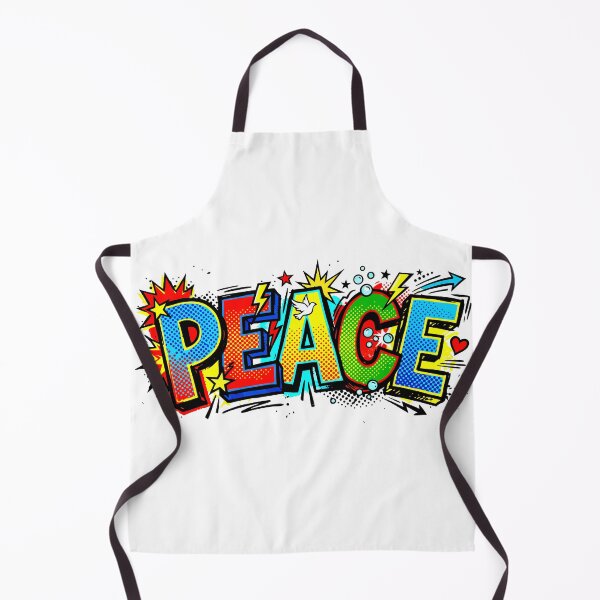 Item preview, Peace Pop Art Comic Letters designed and sold by ArtEmotionsImages.