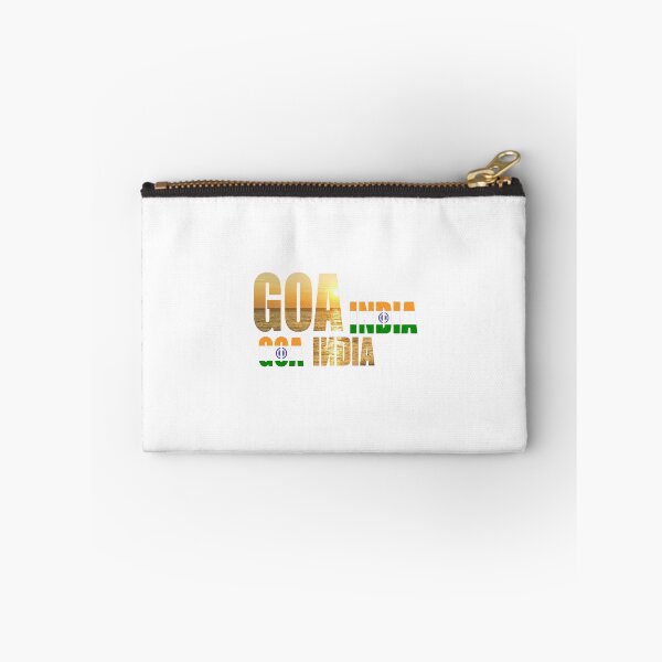 Item preview, Word Goa India and the ocean at sunset on black background designed and sold by ArtEventET.