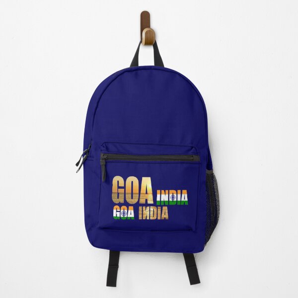 Item preview, Word Goa India and the ocean at sunset on black background designed and sold by ArtEventET.