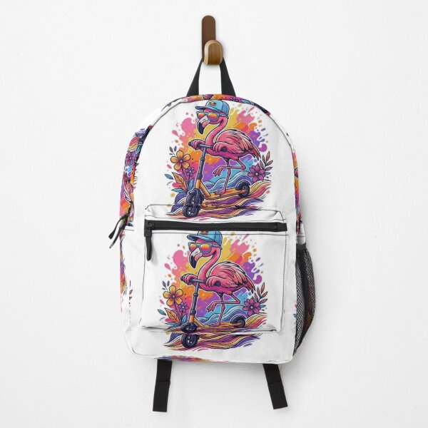 Item preview, Cool Flamingo on Scooter – Funny Tropical Summer Design designed and sold by MerchlyMike.