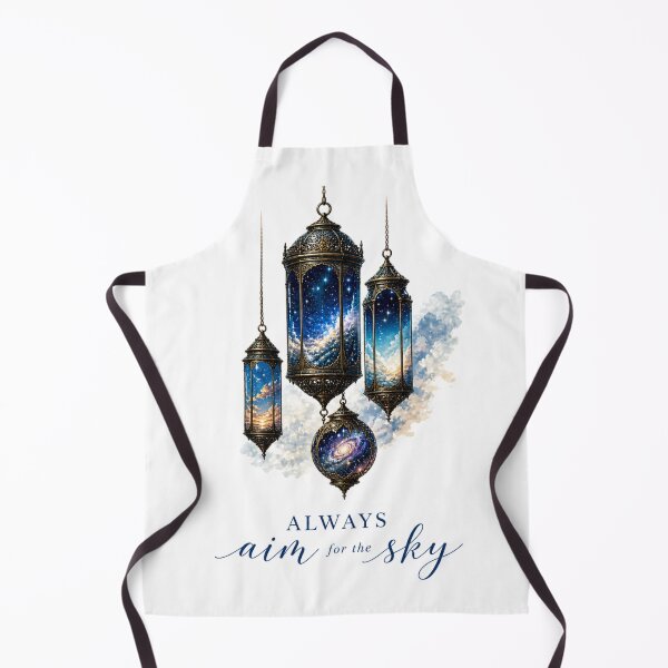 Item preview, Always Aim for the Sky Galaxy Lanterns – Dreamy Celestial Quote Art designed and sold by KireaDesigns.
