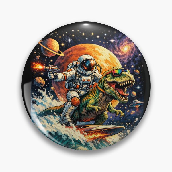 Item preview, Space Dinosaur Surfing designed and sold by Dawngirl.