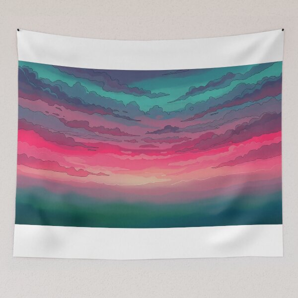 Item preview, Vibrant Sunset Sky Graphic Cloudscape designed and sold by PixorStudio.