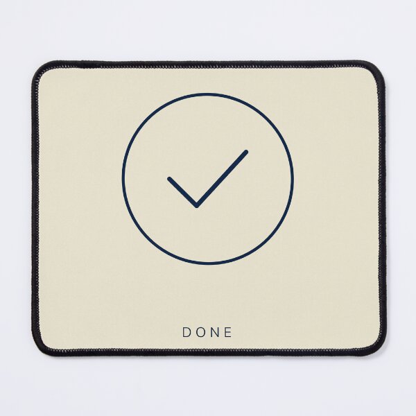Item preview, Done — minimalist checkmark in circle productivity icon - navy designed and sold by BalancedCoNL.