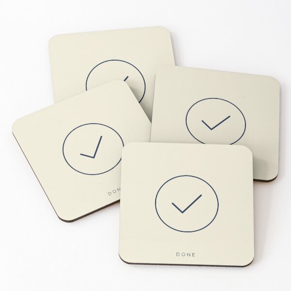 Item preview, Done — minimalist checkmark in circle productivity icon - navy designed and sold by BalancedCoNL.