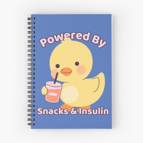 Item preview, Powered By Snacks and Insulin - Cute Kawaii Diabetes Duck designed and sold by GoaTeeGram.