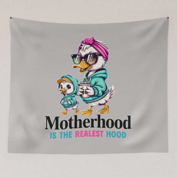 Artikelvorschau, Motherhood is The Realest Hood Funny Designs Mother’s Day gift ideas entworfen und verkauft von MalwasBasket.