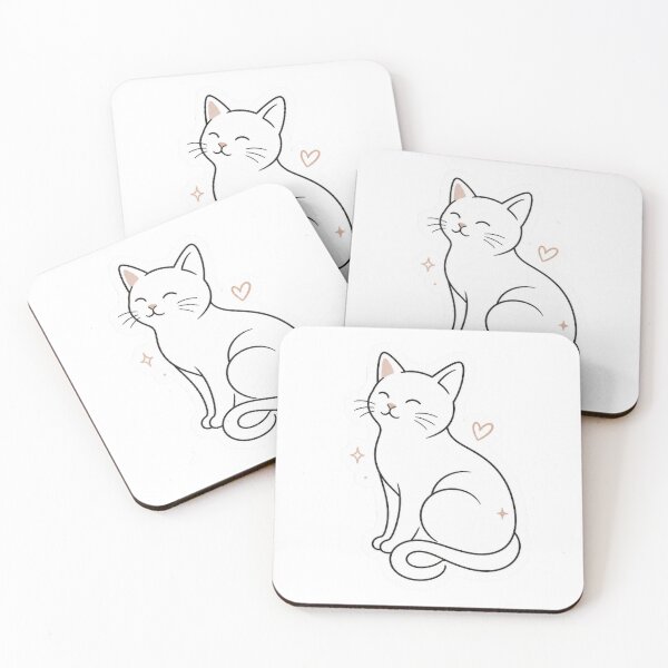 Item preview, Minimal Line Art Cat Sticker designed and sold by RDcollections.