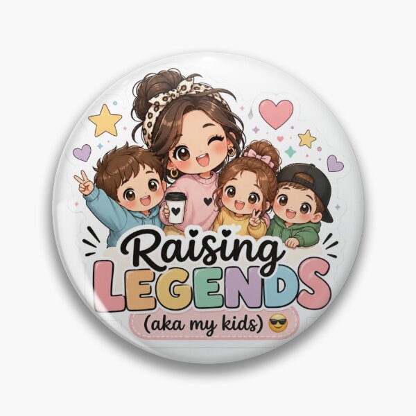 Item preview, Raising Legends (aka my kids) ? – Cute Kawaii Chibi Mom & Kids Sticker designed and sold by Sidra digital art 8277237.