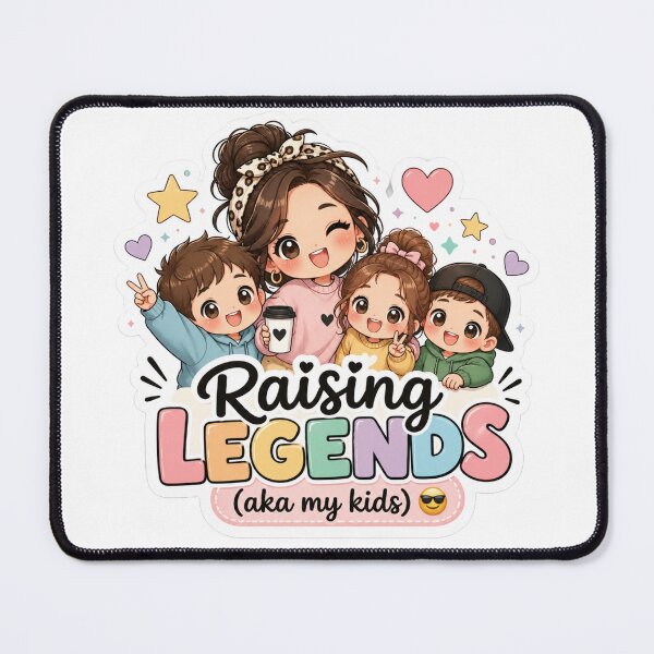 Item preview, Raising Legends (aka my kids) ? – Cute Kawaii Chibi Mom & Kids Sticker designed and sold by Sidra digital art 8277237.