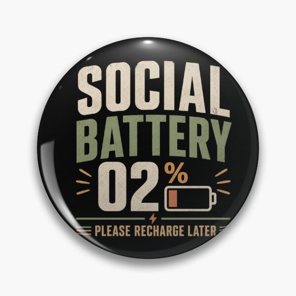 Item preview, Social Battery 02% Introvert Humor Design designed and sold by Kupeliemre.