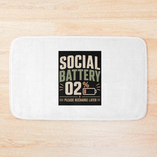 Item preview, Social Battery 02% Introvert Humor Design designed and sold by Kupeliemre.