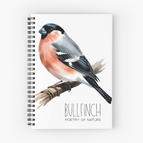 Item preview, Bullfinch Poetry of Nature – Colorful Bird Illustration designed and sold by ArcticFoxStudio.