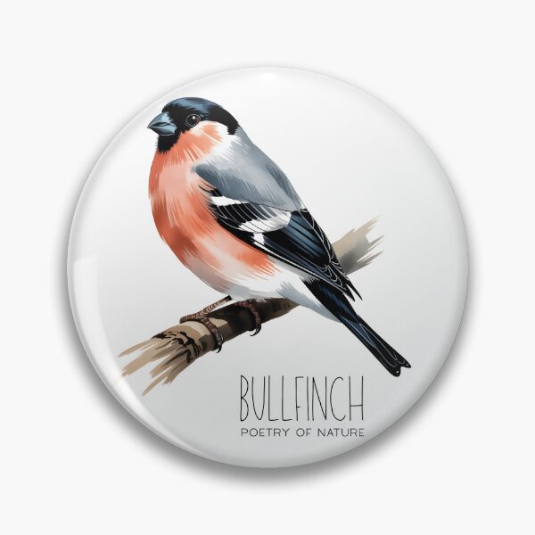 Item preview, Bullfinch Poetry of Nature – Colorful Bird Illustration designed and sold by ArcticFoxStudio.