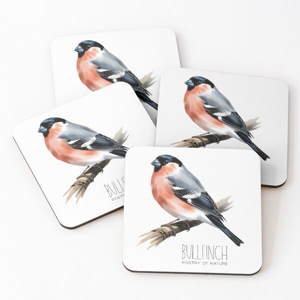 Item preview, Bullfinch Poetry of Nature – Colorful Bird Illustration designed and sold by ArcticFoxStudio.