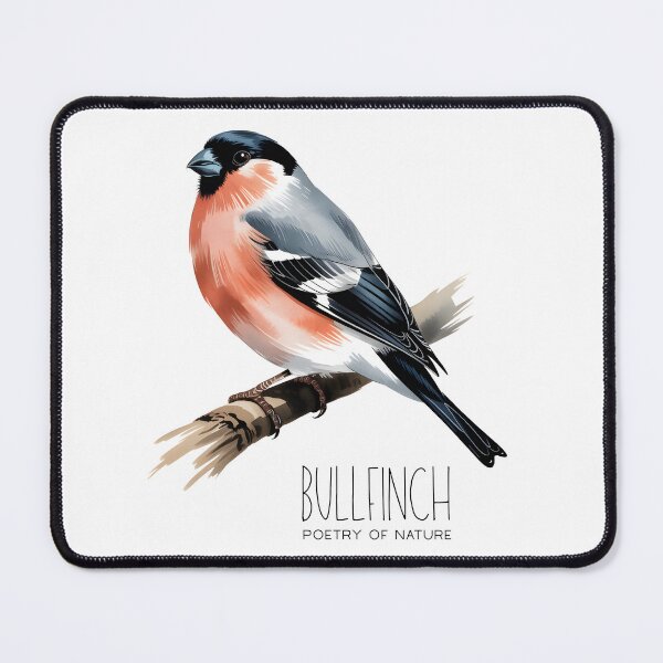 Item preview, Bullfinch Poetry of Nature – Colorful Bird Illustration designed and sold by ArcticFoxStudio.